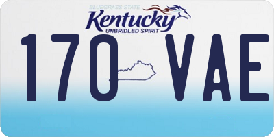 KY license plate 170VAE
