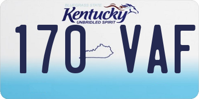 KY license plate 170VAF