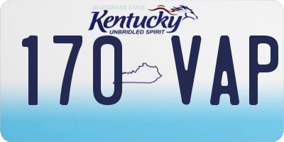 KY license plate 170VAP