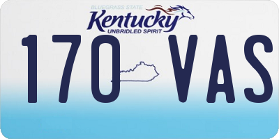 KY license plate 170VAS