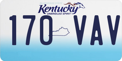 KY license plate 170VAV