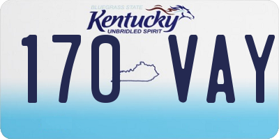 KY license plate 170VAY
