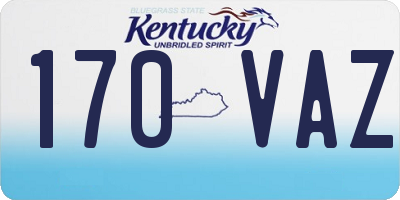 KY license plate 170VAZ