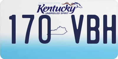 KY license plate 170VBH