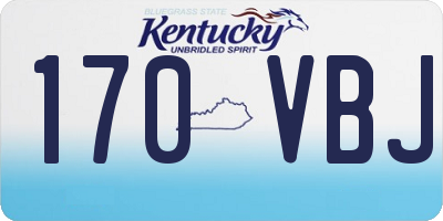 KY license plate 170VBJ