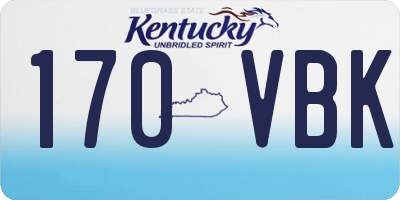 KY license plate 170VBK