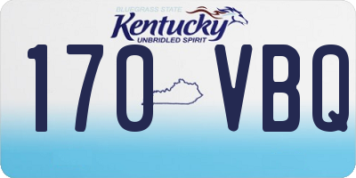 KY license plate 170VBQ