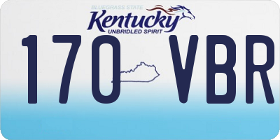 KY license plate 170VBR