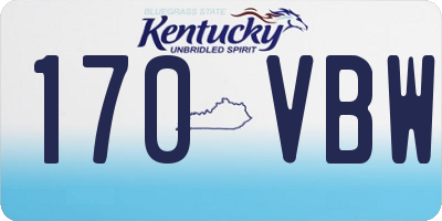 KY license plate 170VBW