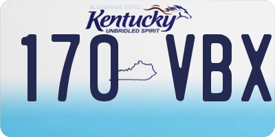 KY license plate 170VBX