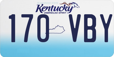 KY license plate 170VBY