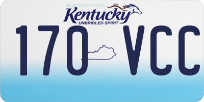 KY license plate 170VCC