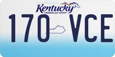 KY license plate 170VCE