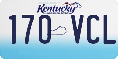 KY license plate 170VCL