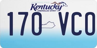 KY license plate 170VCO