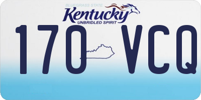 KY license plate 170VCQ