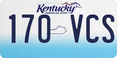 KY license plate 170VCS