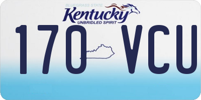 KY license plate 170VCU