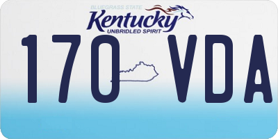 KY license plate 170VDA