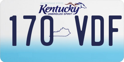 KY license plate 170VDF