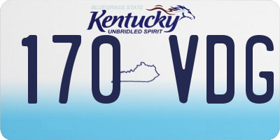 KY license plate 170VDG