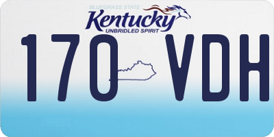 KY license plate 170VDH