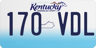 KY license plate 170VDL
