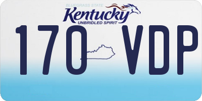KY license plate 170VDP