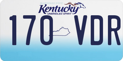 KY license plate 170VDR