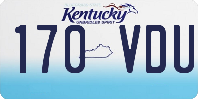 KY license plate 170VDU