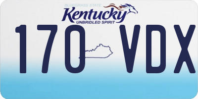 KY license plate 170VDX
