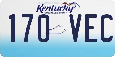 KY license plate 170VEC