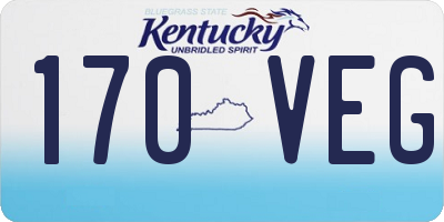 KY license plate 170VEG