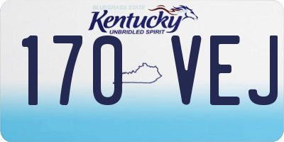 KY license plate 170VEJ