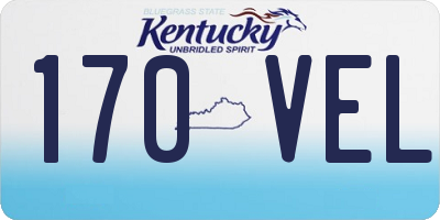 KY license plate 170VEL