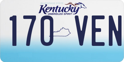 KY license plate 170VEN
