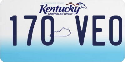 KY license plate 170VEO