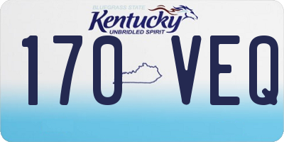 KY license plate 170VEQ
