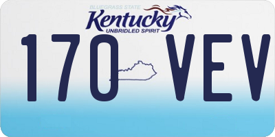 KY license plate 170VEV