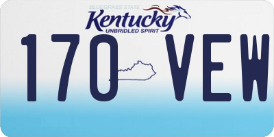 KY license plate 170VEW