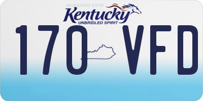 KY license plate 170VFD