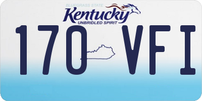 KY license plate 170VFI