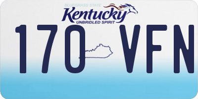 KY license plate 170VFN