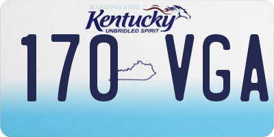 KY license plate 170VGA