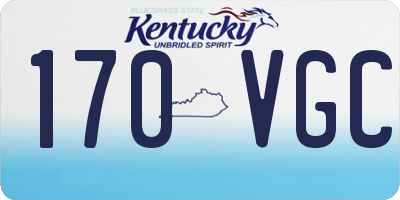 KY license plate 170VGC