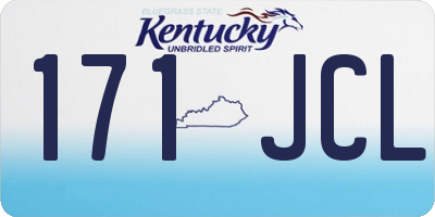 KY license plate 171JCL