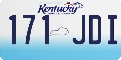 KY license plate 171JDI