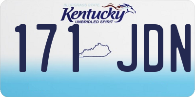KY license plate 171JDN