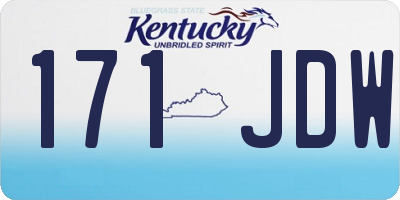 KY license plate 171JDW