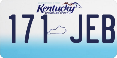 KY license plate 171JEB
